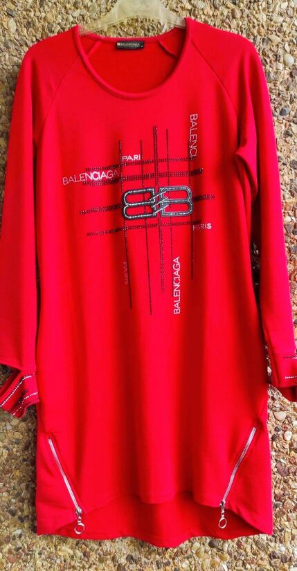 Balenciaga yazılı günlük elbise